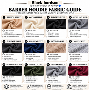 Premium 320 GSM Cotton Fleece Barber Hoodie Brown <b>Pullover</b> Custom Screen Print Logo Soft Warm Heavyweight Daily - Product Image 2