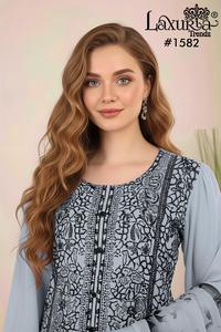 Conjunto de Túnica Georgette de Alta Calidad, Salwar Farshi con Estampado Digital, Dupatta de Muselina, Traje de 3 Piezas Listo para Usar, Estilo Boutique - Product Image 3