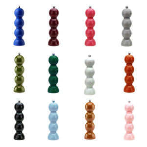 Ensemble moulin à sel et à poivre en bois d'acacia laqué, couleurs personnalisées et broyeur à épices OEM, produit d'usine vietnamienne, le plus vendu - Product Image 3