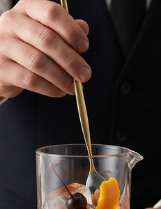 Cuillères à bar en acier inoxydable, design minimaliste, manche doré, agitateur de cocktail, outils de mélange durables pour la préparation de cocktails - Product Image 3