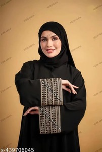 New Design Women Abaya with Heavy 3D Embroidery Beaded Islamic Maxi <b>Dress</b> <b>for</b> <b>Eid</b> Ramadan Party Wear Available <b>for</b> Best Price - Product Image 5