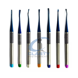 Ensemble d'instruments chirurgicaux dentaires de haute qualité en acier inoxydable, poignée moletée manuelle, plusieurs couleurs, certifié CE, outils de classe I - Product Image 3