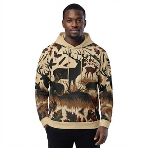 Sweat-shirt à capuche personnalisé pour homme, motif camouflage chasse au cerf, imprimé intégral, OEM/ODM, vente en gros - Product Image 3