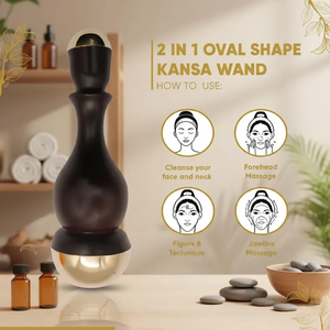 อุปกรณ์นวดหน้า Aurealí Oval Kansa Wand – เครื่องมือปรับรูปหน้าแบบอายุรเวท ช่วยเพิ่มความเปล่งปลั่ง กระตุ้นการไหลเวียนน้ำเหลือง และยกกระชับกรอบหน้า - Product Image 5