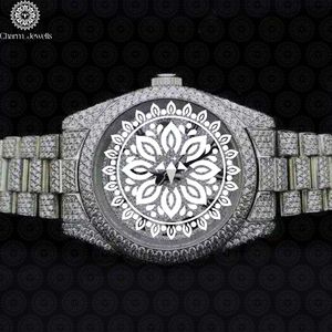 Charm Jewells – boîtier de montre de luxe en acier inoxydable pour hommes, cadran analogique de 40mm, cristal saphir, fermoir pliant lumineux, mécanique - Product Image 1