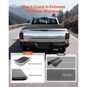 Copertura Tonneau Tri-Fold Steed Pao per Dodge Ram 1500 2009-2025 con Cassone da 5.7 ft, Morbida e Compatibile - Product Image 4