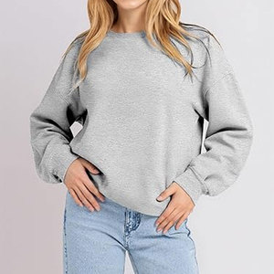 Sudadera Oversize para Mujer, Cuello Redondo, Manga Larga, Forro Polar, Estilo Casual Holgado, Ropa de Otoño e Invierno, Cálida y Cómoda - Product Image 2