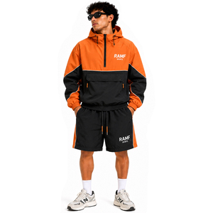Conjunto Deportivo RAMF Personalizado de Dos Piezas, Chaqueta Cortavientos y Pantalones Cortos de Poliéster, Traje Ligero para Correr, Conjunto de Pantalones Cortos Cortavientos para Hombre - Product Image 3