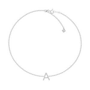 Bracelet personnalisé avec initiale, or massif 14k 18k, solitaire pavé, diamant de laboratoire taille ronde, bijoux de luxe, vente en gros - Product Image 5