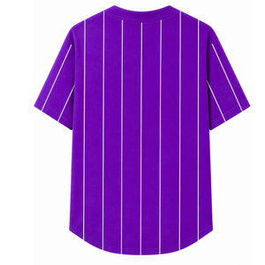 NSPDK Sorority – chemise de baseball rayée violette pour femmes, chemise décontractée à manches courtes boutonnée, chemise à la mode pour femmes - Product Image 3