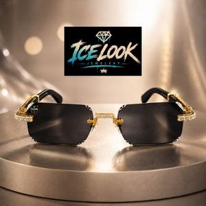 Lunettes de soleil de luxe serties de diamants de qualité supérieure, accessoire tendance pour hommes et femmes, idéal pour le quotidien - Product Image 1