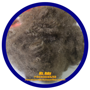 Fibres courtes 100% polyester 15D HS marron, écologiques, recyclées GRS, style creux fin 7D, meilleures ventes, pour oreillers et jouets en filage brut 3D - Product Image 3