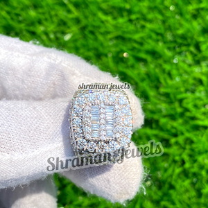 Anillo de Lujo para Hombre con Moissanita, Totalmente Cubierto de Piedras, Corte Brillante Personalizado, Chapado en Oro Rosa sobre Plata 925, Estilo Hip Hop, Regalo de Aniversario, Compromiso o Boda - Product Image 3