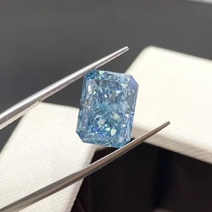 Diamant de laboratoire bleu fantaisie taille radiant, clarté VVS VS, certifié IGI, diamant non monté pour la fabrication de bijoux, vente en gros - Product Image 2