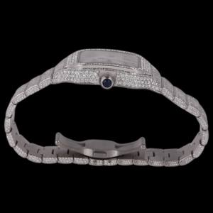 Montre Premium de Style Hip Hop avec Cadran à Chiffres Arabes, Mouvement à Quartz, Sertissage Carré Personnalisé et Moissanite Entièrement Sertie - Product Image 5