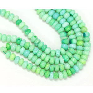 Hermosas cuentas de ópalo verde Kelly, lisas, en forma de rondel, de 8-10 mm, cuentas de ópalo verde Kelly, lisas, para joyería y artesanía. - Product Image 2