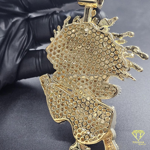 Colgante de Lujo con Personaje de Dibujos Animados y Pelo con Púas, Joyería de Moda Hip Hop - Product Image 3