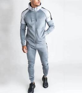 Vêtements de sport fitness, ensemble de survêtement zippé pour hommes, tenue de jogging, ensemble deux pièces, sweats à capuche, survêtements pour hommes, ensembles de fitness pour la salle de sport - Product Image 4