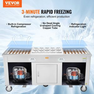 17.7 commerciale \ "X 17.7 \" compressore quadrato per gelatiere laminati in acciaio inossidabile 4 raschietti macchina per gelato fritto - Product Image 2