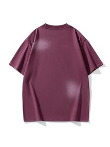 Camiseta de Algodón Vintage con Efecto Desgastado por el Sol, Personalizada de Fábrica, Oversize, Lavado Ácido, Estilo Urbano, Ecológica, 300g de Alta Calidad - Product Image 2
