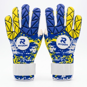Professional Leather Soccer Gloves Durable Anti-Slip Breathable 4mm <b>Waterproof</b> Unisex Hook Loop Closure Football Goalkeeper - Product Image 5