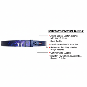 Ceinture de musculation en cuir épais Rexfit Sports pour squats lourds, soulevés de terre et entraînement de musculation - Product Image 4