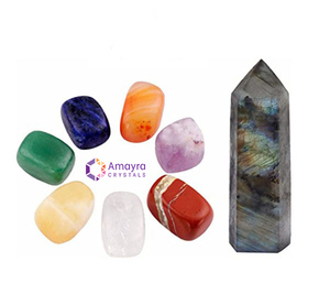 Piedra de Amatista Cruda, Ágata, Kits de Piedras Rodadas de los Siete Chakras, Caja de Personalización, Seis Conjuntos Diferentes, Venta al por Mayor, Cristales Amayra - Product Image 6