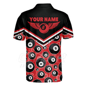 เสื้อบิลเลียดไซส์ใหญ่ระบายอากาศได้ดี พร้อมโลโก้สั่งทำ ผ้าเนื้อเบา ชุดทีม สำหรับขายออนไลน์ - Product Image 5