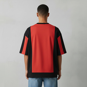 เสื้อยืดผู้ชายแบบ OEM สตรีทแวร์ ทรงบ็อกซี่ ไหล่ตก 2 สี ผ้าฝ้าย 100% 210 GSM หนานุ่ม ใส่สบายๆ ในฤดูร้อน - Product Image 2