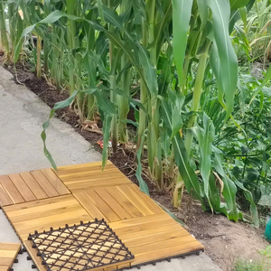 กระเบื้องพื้นไม้แบบประกบ DIY ขนาด 30 x 30 ซม. สำหรับลานบ้านในร่ม ระเบียง ระเบียงสวน ติดตั้งง่าย กันน้ำ กันไฟ กันลื่น - Product Image 4