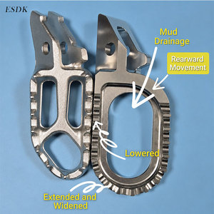 Repose-pieds en aluminium CNC de qualité supérieure pour Surron Ultra Bee Ebike, plus large et plus long, avec décharge <span class=keywords><strong>automatique</strong></span> de boue, marchepieds pour moto tout-terrain - Product Image 5