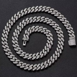 Collier chaîne à maillons en moissanite certifiée IGI de qualité supérieure en argent sterling 925 avec placage or 18 carats pour bijoux unisexes de luxe - Product Image 6