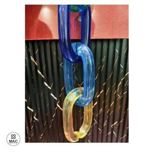 Liens de chaîne en résine émaillée grande taille, colorés, de luxe, faits à la main, pour décoration murale, accessoires de rideau de séparation de pièce DIY - Product Image 6