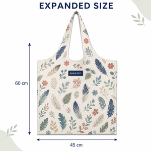 Custom Eco Friendly <b>Extra</b> <b>Large</b> Foldable Shopping <b>Bag</b> Reusable Polyester Letter Pattern Hand Length Handle Grocery Tote Portable - Product Image 3