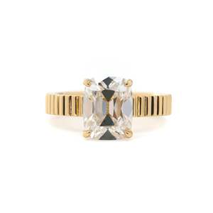 <b>Cushion</b> <b>Old</b> Mine Cut Lab Diamond Ring Designed for Women Gold 3.5 Carats IGI Certified Lab Diamond Ring for Engagement - Product Image 5