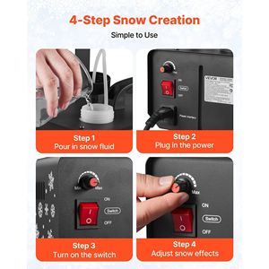 Machine à neige portable 650W, à main/suspendue, pour intérieur/extérieur, machine à neige artificielle sèche 650W avec poignée - Product Image 5