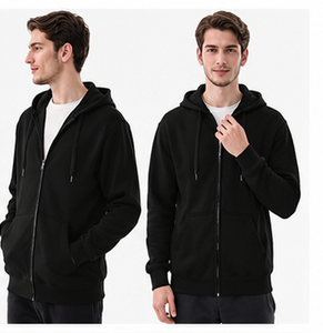 Sweat-shirt à capuche zippé intégral pour homme, en molleton uni, veste décontractée streetwear, personnalisable avec logo, vente en gros, vêtements OEM - Product Image 6