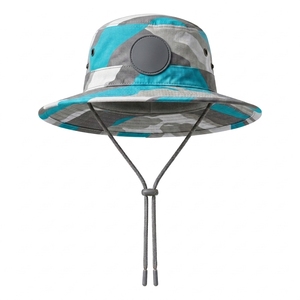 Custom Wide Brim Boonie Hat Camo Outdoor Fishing <b>Hiking</b> Safari Sun Hat Adjustable Chin Strap Ripstop OEM Factory <b>Cap</b> - Product Image 1