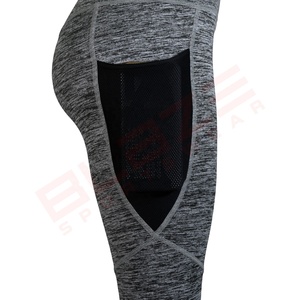 Blaze Fight Wear Leggings de yoga à séchage rapide avec taille élastique Taille haute Croisé Respirant Spandex/Polyester Solid Pattern - Product Image 5