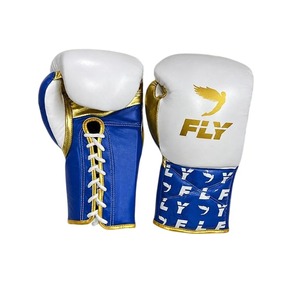 Gants de boxe en cuir à lacets blancs, bordeaux et or avec impression UV, respirants, pour entraînement et sparring, pour adultes MSW-MZ-FBG-07 - Product Image 2