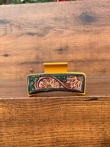 มาใหม่ล่าสุดร้อนขายสไตล์ตะวันตกทําด้วยมือเครื่องมือแกะสลักหนังผมกรงเล็บคลิปหนังกรงเล็บอุปกรณ์เสริมผมสําหรับผู้หญิง - Product Image 2