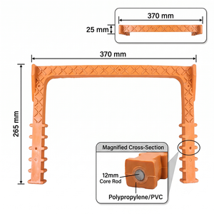Marchepied en PVC pour trappe d'accès 300x280mm |   Marchepied robuste en polypropylène pour fosses d'égout et chambres d'inspection - Product Image 1