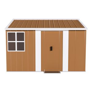 Casetta da Giardino in Metallo Resistente 8x10 FT, Impermeabile, con Finestre, Porta con Serratura e Ventilazione per Esterni - Product Image 6