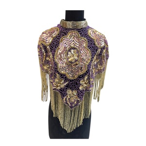 2026 Beaded <b>Sequins</b> Cape 100% Cotton <b>Fabric</b> Best Price From India - Product Image 1