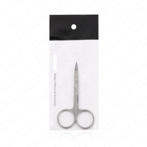 Ciseaux professionnels en acier inoxydable argenté à lame droite et pointe affûtée pour sourcils et ongles – Outil de beauté – Vente en gros - Product Image 5