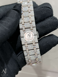 AARVA JEWELS นาฬิกาสแตนเลสสตีลหรูหรา 41 มม. แบบกลม อนาล็อก ควอตซ์ กันน้ำ 10 บาร์ ผู้ชายผู้หญิงแฟชั่น - Product Image 3