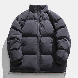 Blouson d'hiver 2025 pour homme, personnalisé avec logo, en nylon noir, à capuche, matelassé, léger et chaud, garni de duvet de canard, en toile, pas cher - Product Image 6