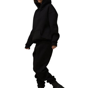 Conjunto Deportivo de Dos Piezas para Mujer, 100% Algodón, Estilo Jogging, Invierno, Color Sólido, Talla Grande, Última Llegada, Calidad Superior - Product Image 2