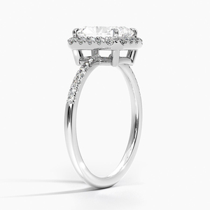 Anillo BOJ 029 con Corte Radiante, Plata 925, Halo Cambria, Diamante Blanco de 2ct, Color D, VVS1, Moissanita, Certificado GRA, Precio Bajo, Anillo en Oferta - Product Image 2