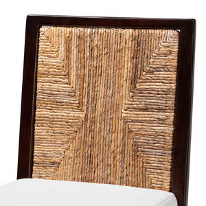 Chaise de salle à manger Coastal Farmhouse Seagrass et siège latéral en bois d'acajou - Product Image 3